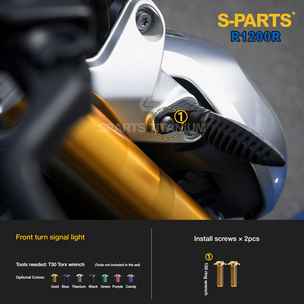 SPARTS Titanium Bolt Kit for BMW R1200R – Motorcycle Fastener Upgrade
