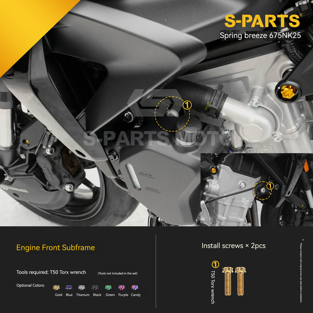 SPARTS Titanium Bolt Kit for CF Moto 675NK 2025 Motorcycle Upgrade