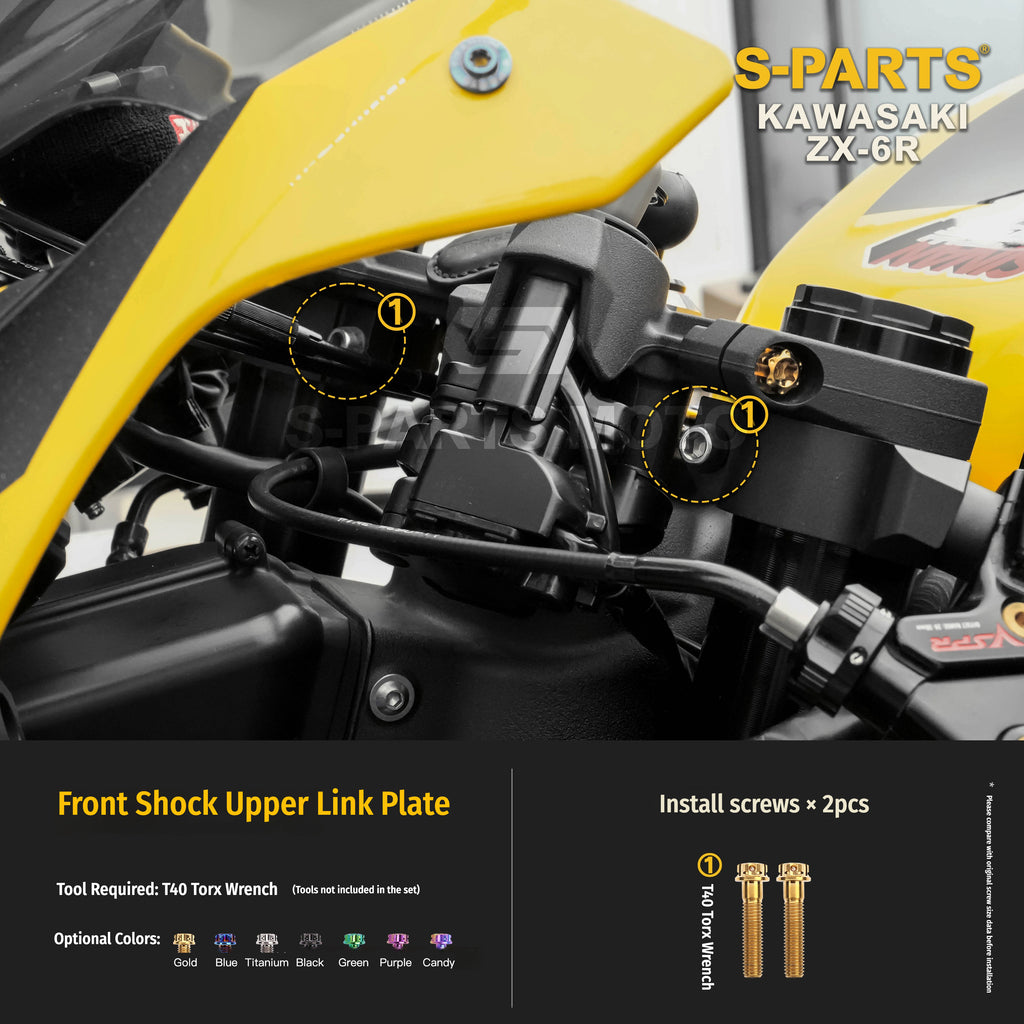 SPARTS Motorcycle Titanium Bolt Upgrade – S-Grade TC4 Bolt Kit for Kawasaki ZX-6R