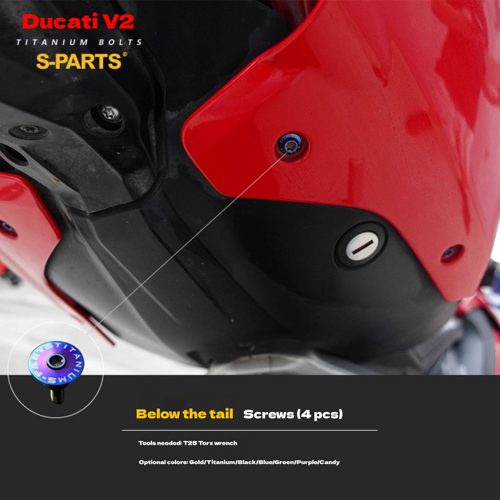 S-PARTS  Compatible with / Suitable for Ducati DUCATI V2 Full Titanium Bolt Kit