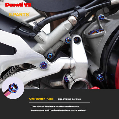S-PARTS  Compatible with / Suitable for Ducati DUCATI V2 Full Titanium Bolt Kit