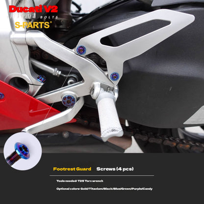S-PARTS  Compatible with / Suitable for Ducati DUCATI V2 Full Titanium Bolt Kit