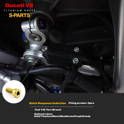 S-PARTS  Compatible with / Suitable for Ducati DUCATI V2 Full Titanium Bolt Kit