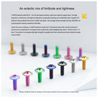 SPARTS A3 Series M6 Titanium Button Head Bolt D15 Grade TC4 | Motorcycle & E-Bike Upgrade Screw