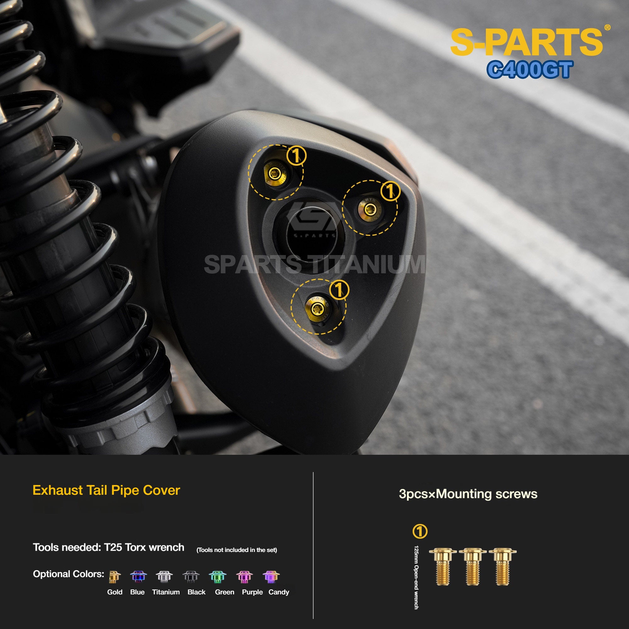 Titanium Alloy Bolts Compatible with BMW C400GT Motorcycle Upgrade Fasteners