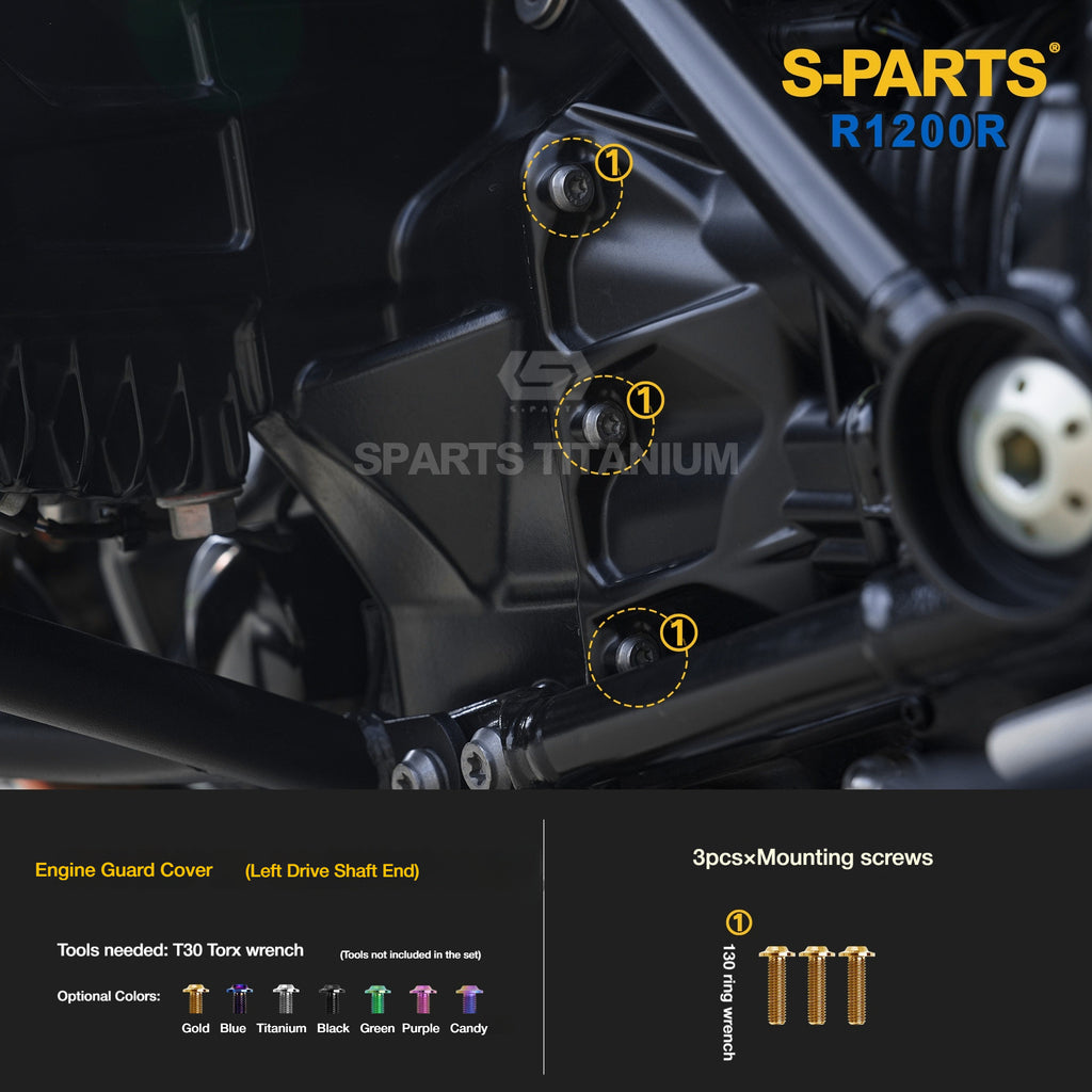 SPARTS Titanium Bolt Kit for BMW R1200R – Motorcycle Fastener Upgrade