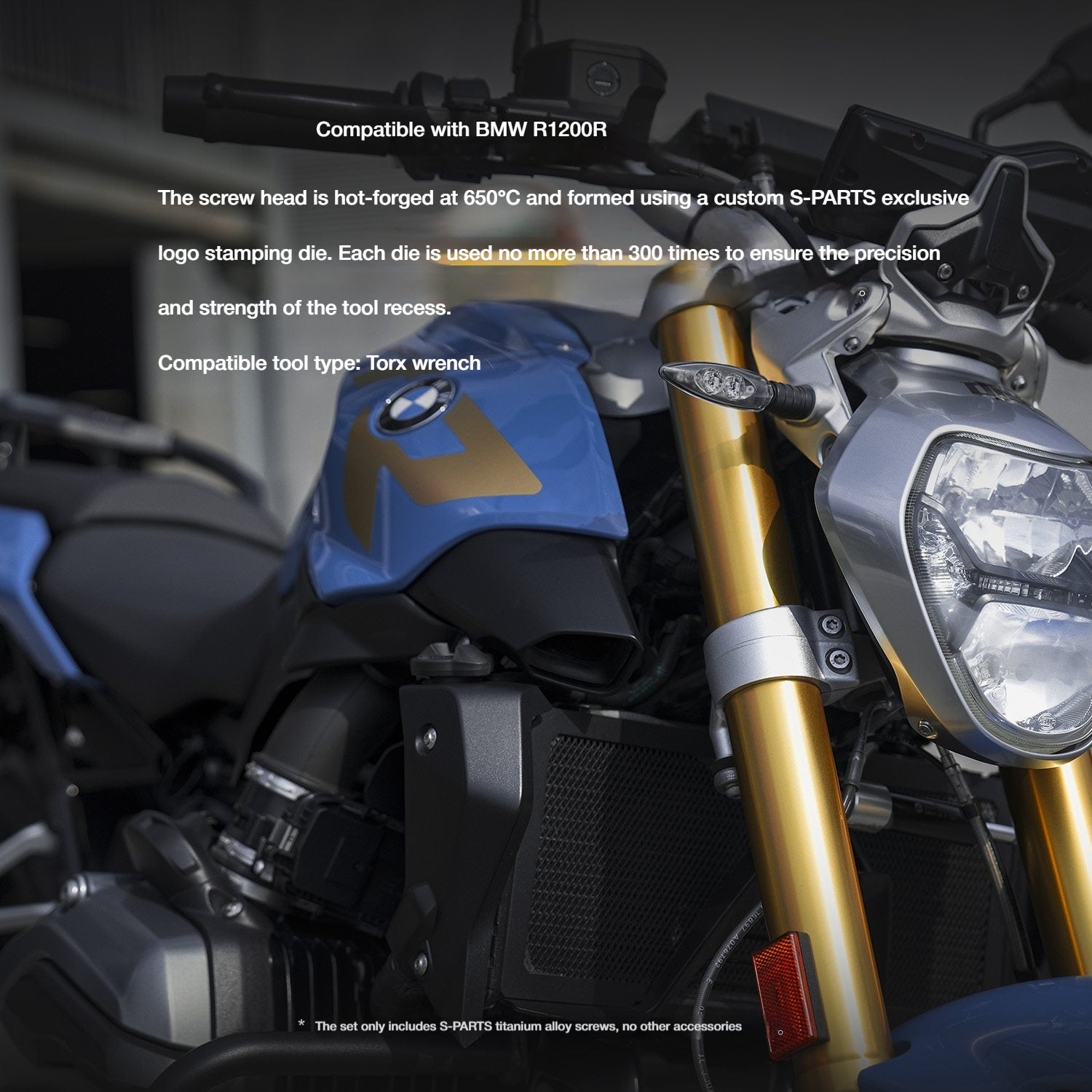 SPARTS Titanium Bolt Kit for BMW R1200R – Motorcycle Fastener Upgrade