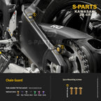 SPARTS Motorcycle Titanium Bolt Upgrade – S-Grade TC4 Bolt Kit for Kawasaki ZX-6R