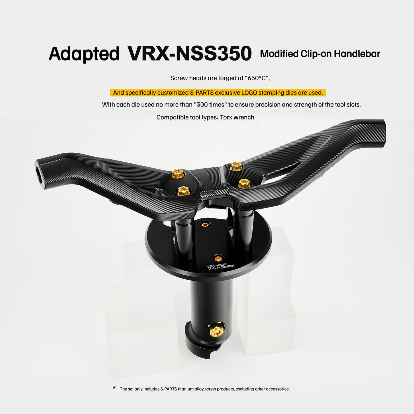 SPARTS VRX Handlebar Titanium Bolt Kit for NSS350 – Motorcycle Handlebar Upgrade