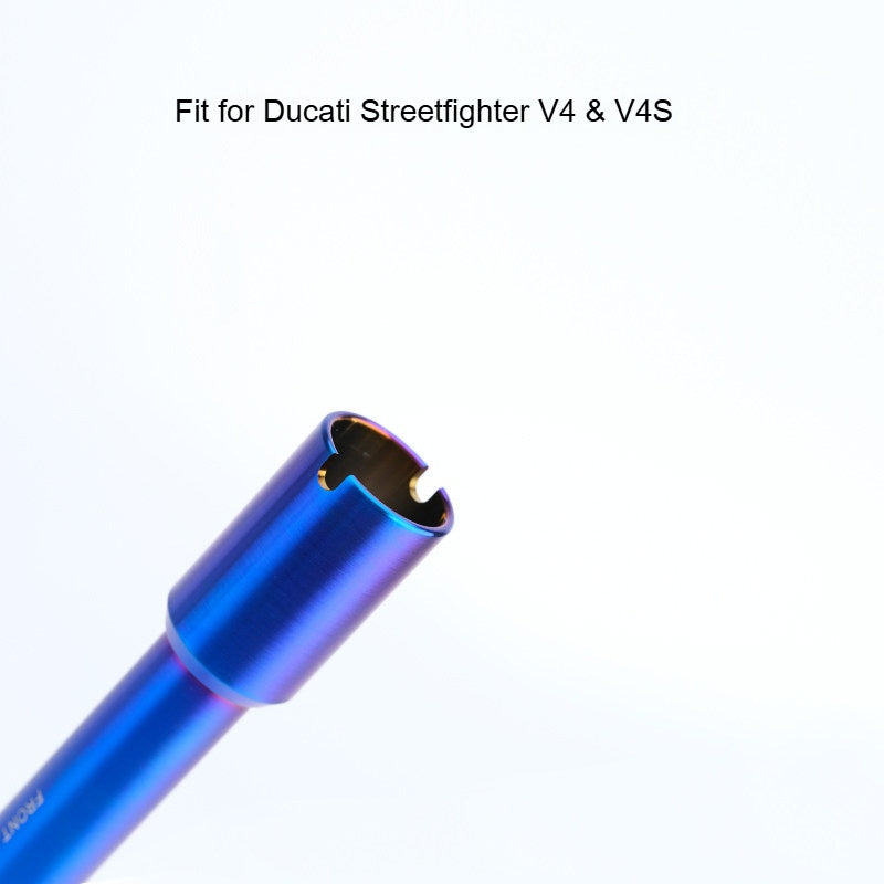 SPARTS Titanium Front Axle Kit for Ducati V4 / V4S / Streetfighter | TC4 Grade