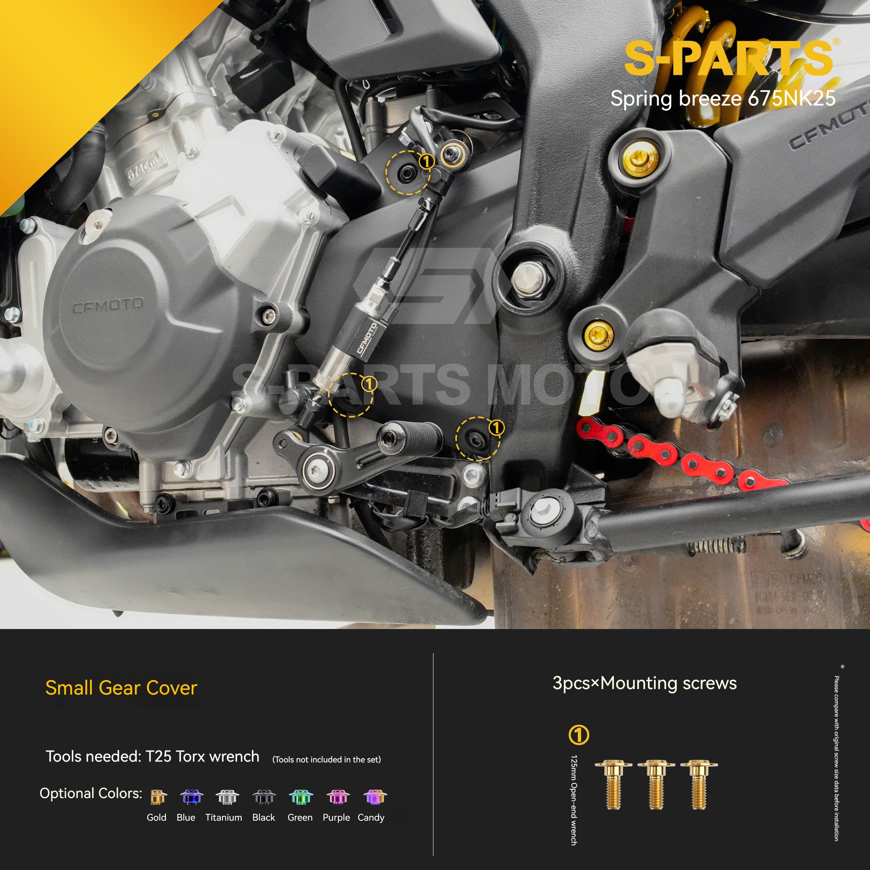 SPARTS Titanium Bolt Kit for CF Moto 675NK 2025 Motorcycle Upgrade