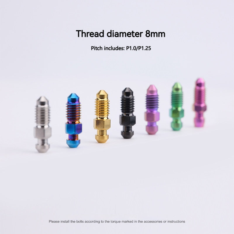 SPARTS Titanium Brake Bleeder Screws M6 / M8 / M10 – For Frando & Brembo Motorcycle Calipers