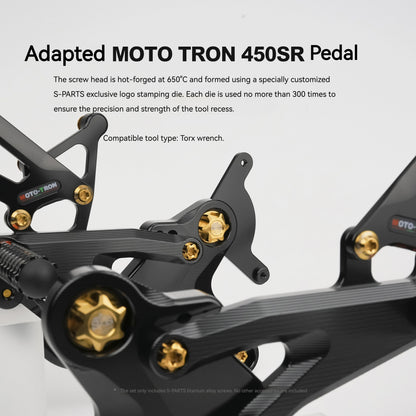 SPARTS TC4 Titanium Bolt Kit for CFMOTO 450SR MOTO TRON Raised Footpegs Upgrade