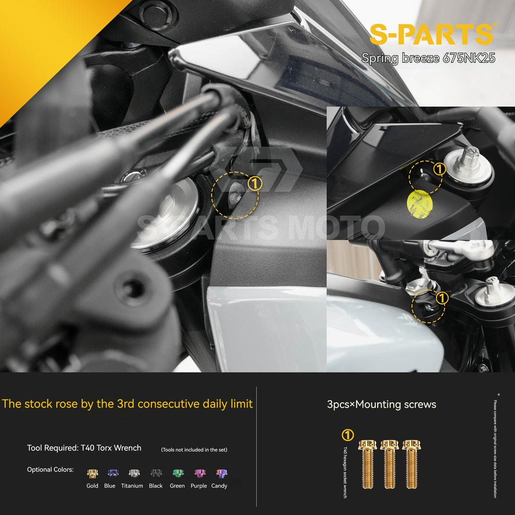 SPARTS Titanium Bolt Kit for CF Moto 675NK 2025 Motorcycle Upgrade