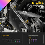 SPARTS Motorcycle Titanium Bolt Upgrade – S-Grade TC4 Bolt Kit for Kawasaki ZX-6R