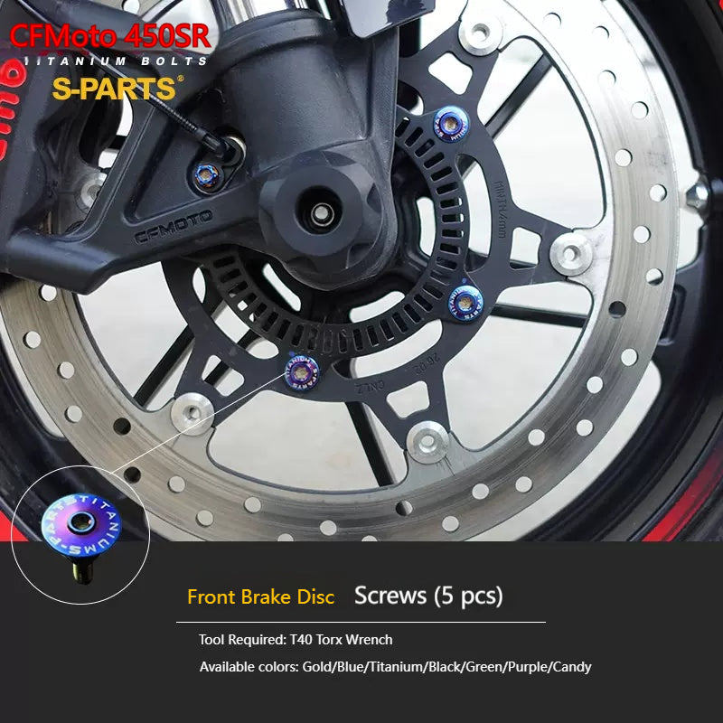 SPARTS Titanium Bolt Kit for CFMOTO 450SR – TC4 Lightweight High-Strength Motorcycle Upgrade