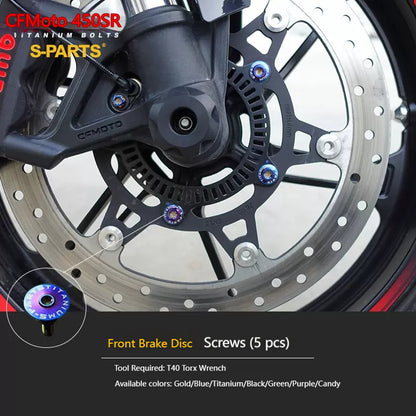 SPARTS Titanium Bolt Kit for CFMOTO 450SR – TC4 Lightweight High-Strength Motorcycle Upgrade