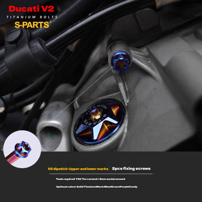 S-PARTS  Compatible with / Suitable for Ducati DUCATI V2 Full Titanium Bolt Kit