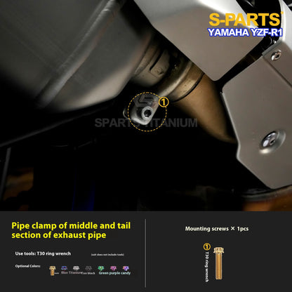SPARTS Titanium Fasteners  for Yamaha YZF-R1 - Engine Covers, GBR Covers & Exhaust
