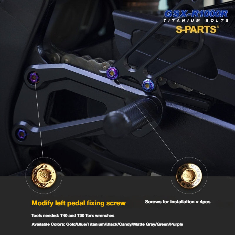 SPARTS TC4 Titanium Bolt Kit for SUZUKI GSX-R1000R – Full Bike & Modified Parts Fastening Upgrade