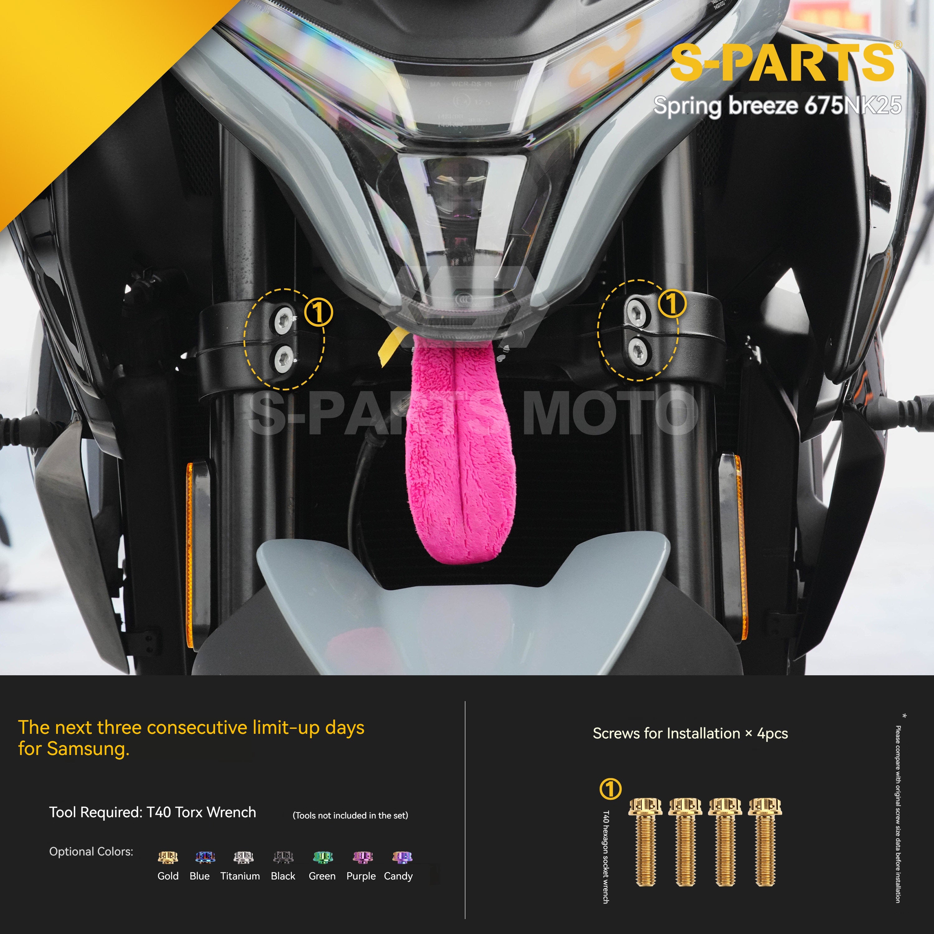 SPARTS Titanium Bolt Kit for CF Moto 675NK 2025 Motorcycle Upgrade