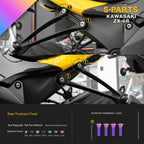 SPARTS Motorcycle Titanium Bolt Upgrade – S-Grade TC4 Bolt Kit for Kawasaki ZX-6R