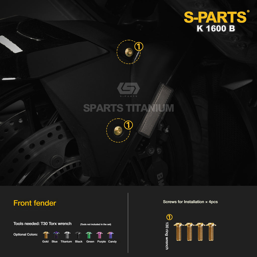 Titanium Alloy Bolts Compatible with BMW K1600B Motorcycle Upgrade Fasteners