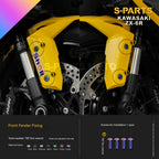SPARTS Motorcycle Titanium Bolt Upgrade – S-Grade TC4 Bolt Kit for Kawasaki ZX-6R