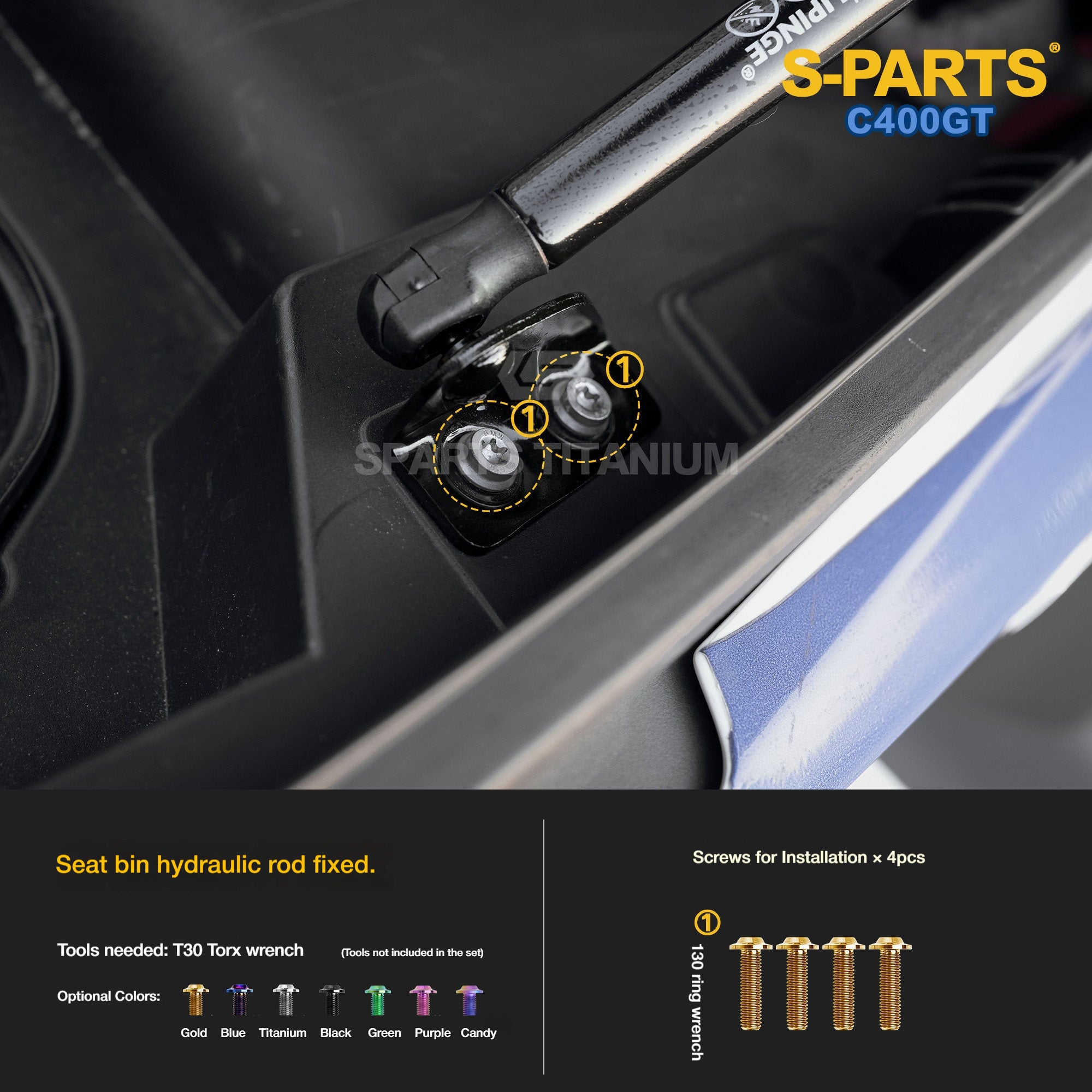 Titanium Alloy Bolts Compatible with BMW C400GT Motorcycle Upgrade Fasteners