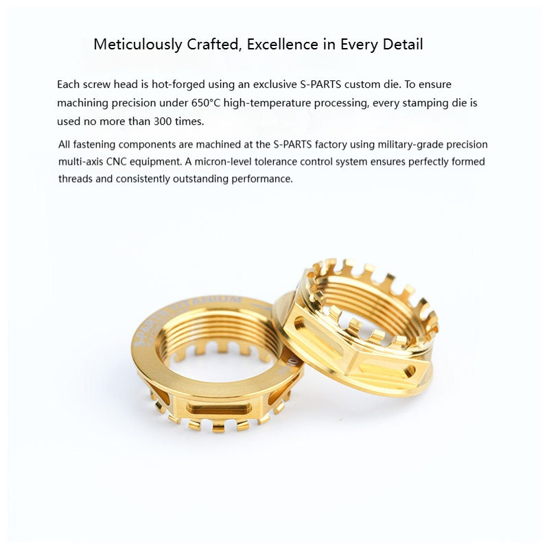 SPARTS Titanium Front & Rear Axle Nuts for CFMOTO 450SR – TC4 High-Strength Lightweight Motorcycle Upgrade