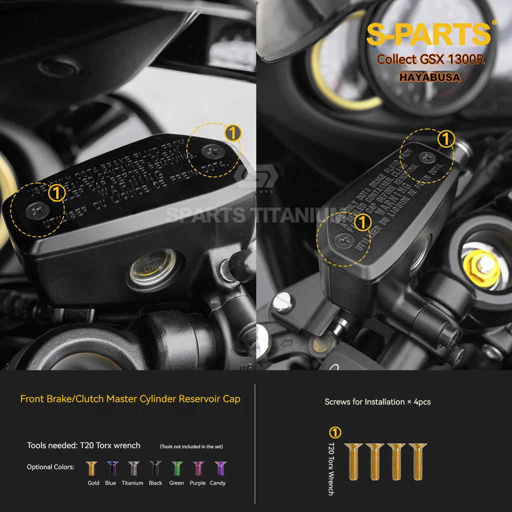 SPARTS Motorcycle Titanium Bolt Upgrade Kit for Suzuki GSX1300R Hayabusa