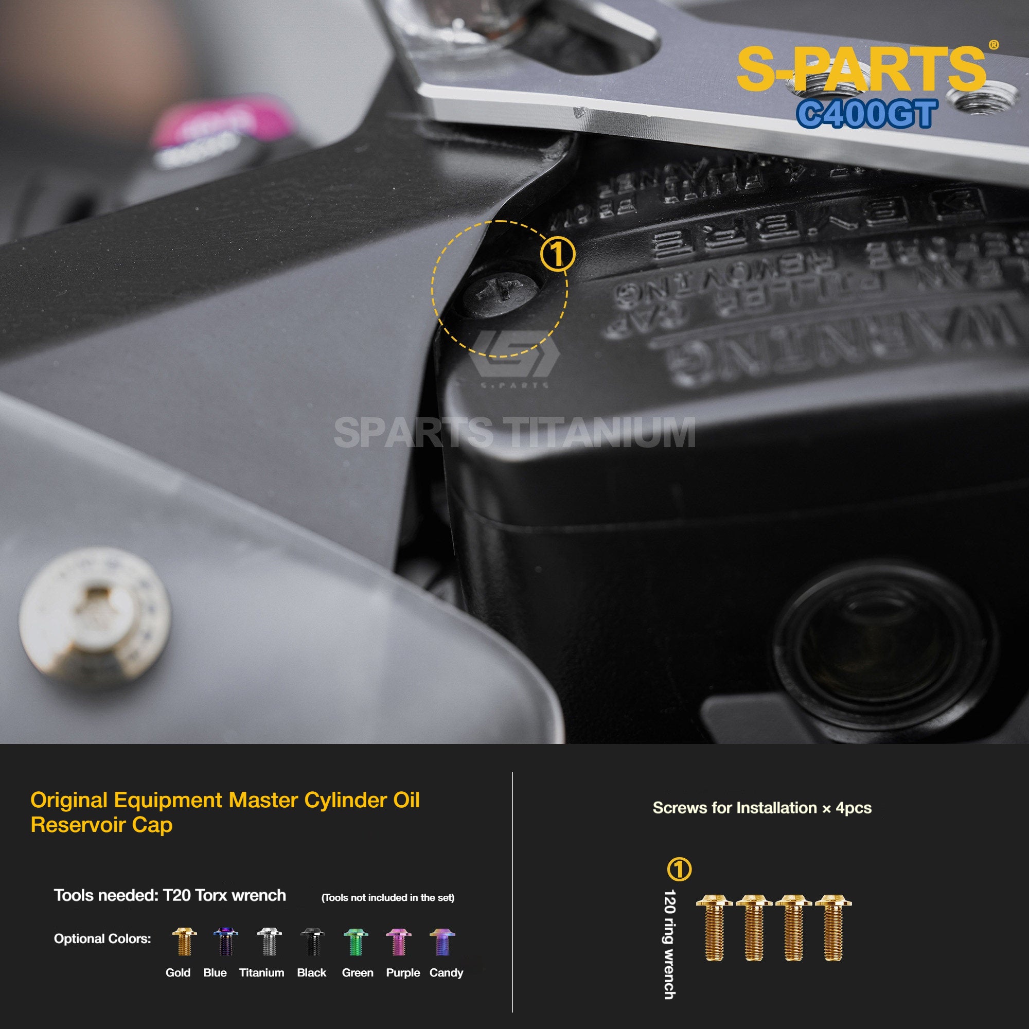 Titanium Alloy Bolts Compatible with BMW C400GT Motorcycle Upgrade Fasteners