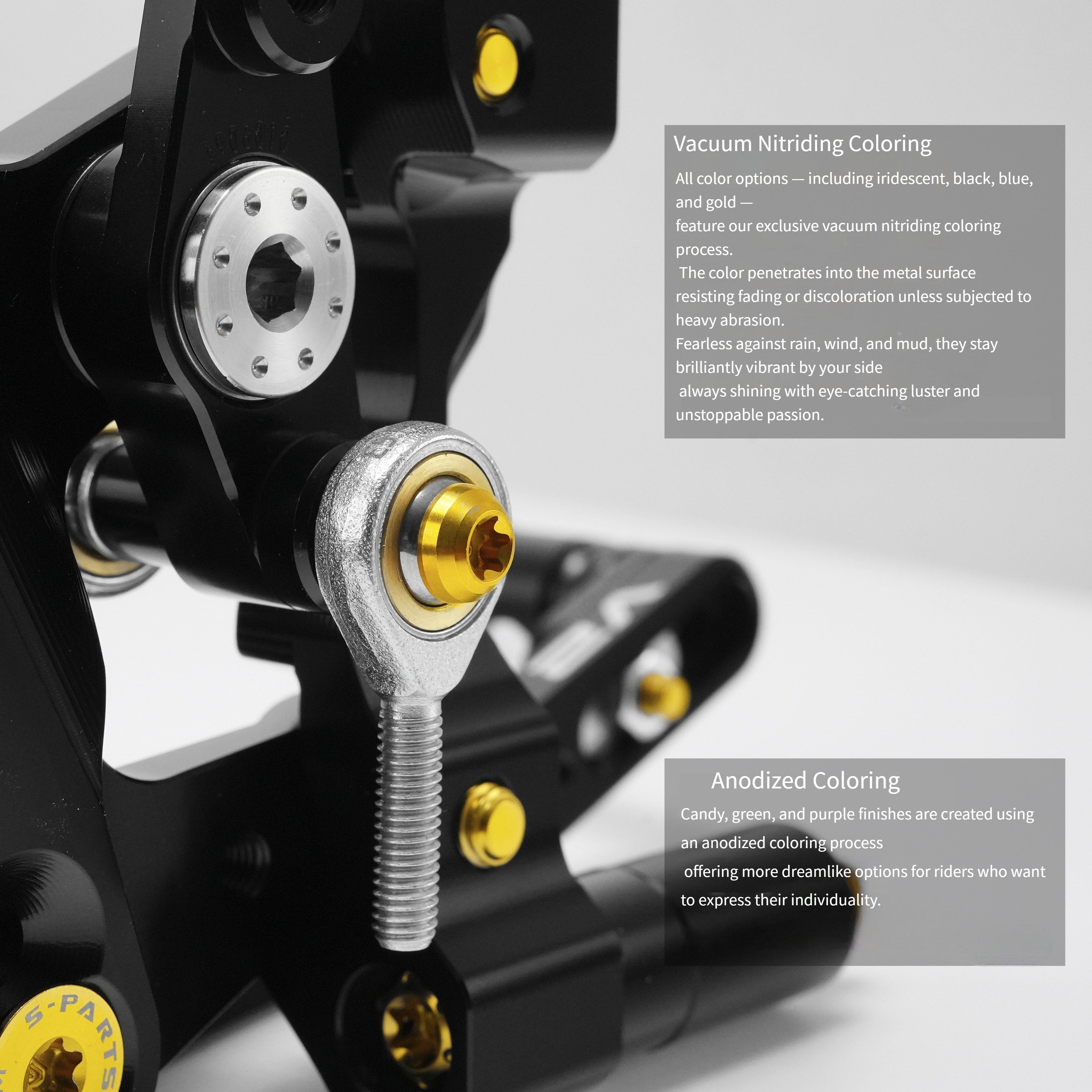 SPARTS Titanium Bolt Kit for CNC Racing Ducati V2 Rearsets | TC4 Grade