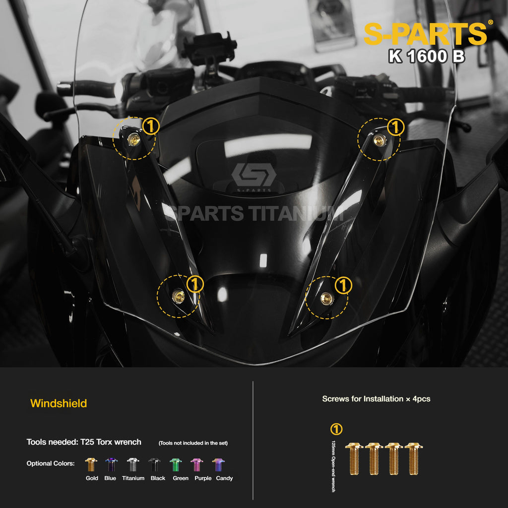 Titanium Alloy Bolts Compatible with BMW K1600B Motorcycle Upgrade Fasteners