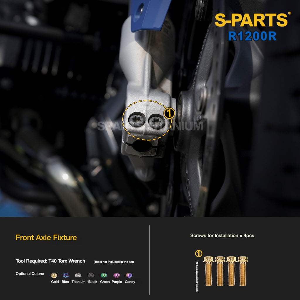 SPARTS Titanium Bolt Kit for BMW R1200R – Motorcycle Fastener Upgrade