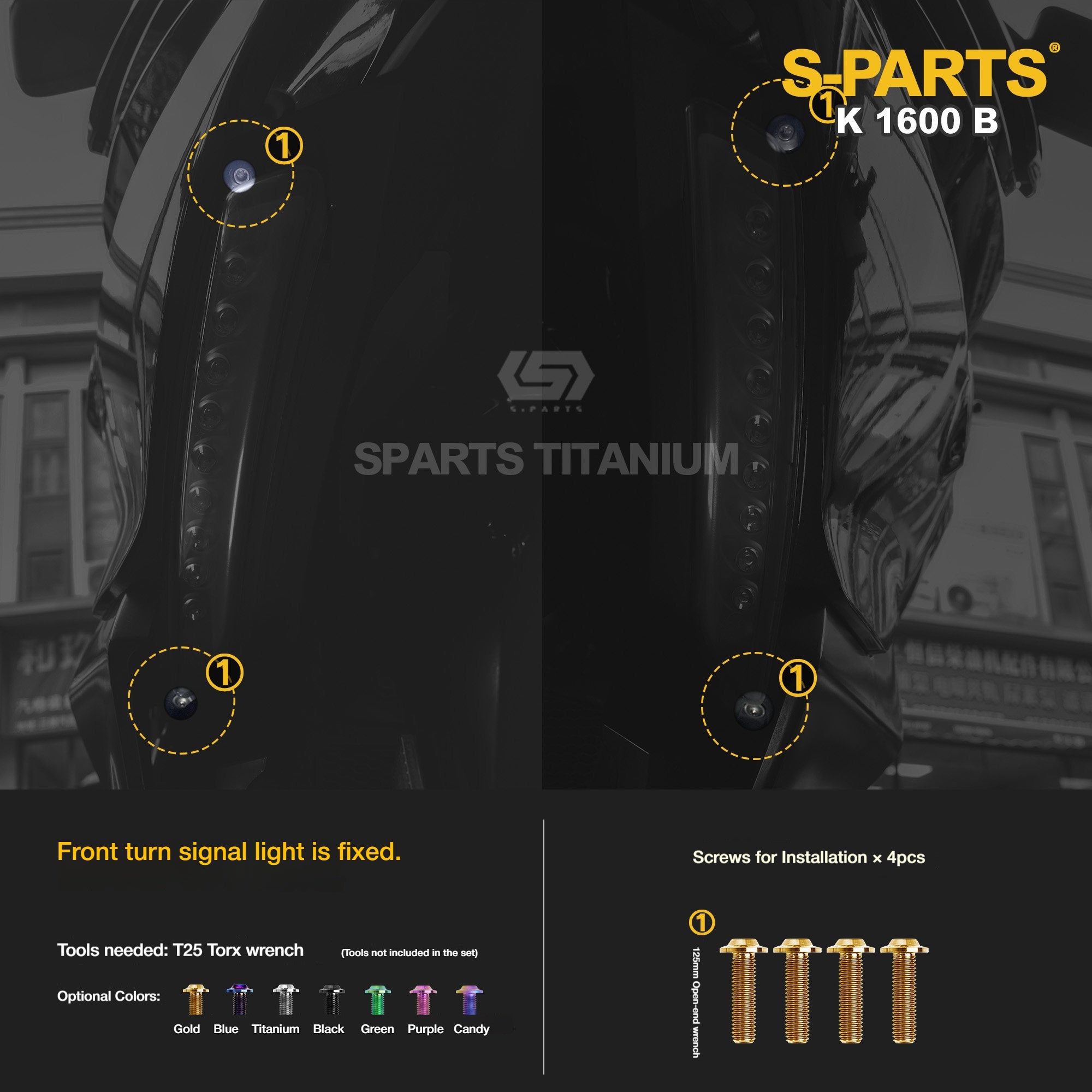 Titanium Alloy Bolts Compatible with BMW K1600B Motorcycle Upgrade Fasteners