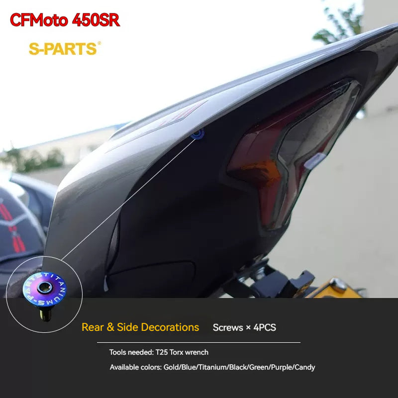 SPARTS Titanium Bolt Kit for CFMOTO 450SR – TC4 Lightweight High-Strength Motorcycle Upgrade