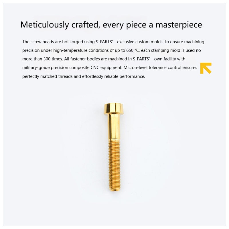 SPARTS M10 D19 P1.25 Titanium Security Bolt – Brake Caliper Locking Screw for Motorcycle