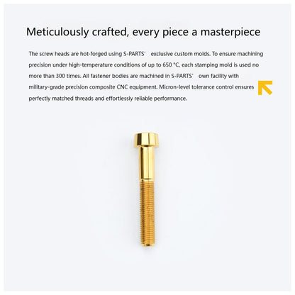 SPARTS M10 D19 P1.25 Titanium Security Bolt – Brake Caliper Locking Screw for Motorcycle