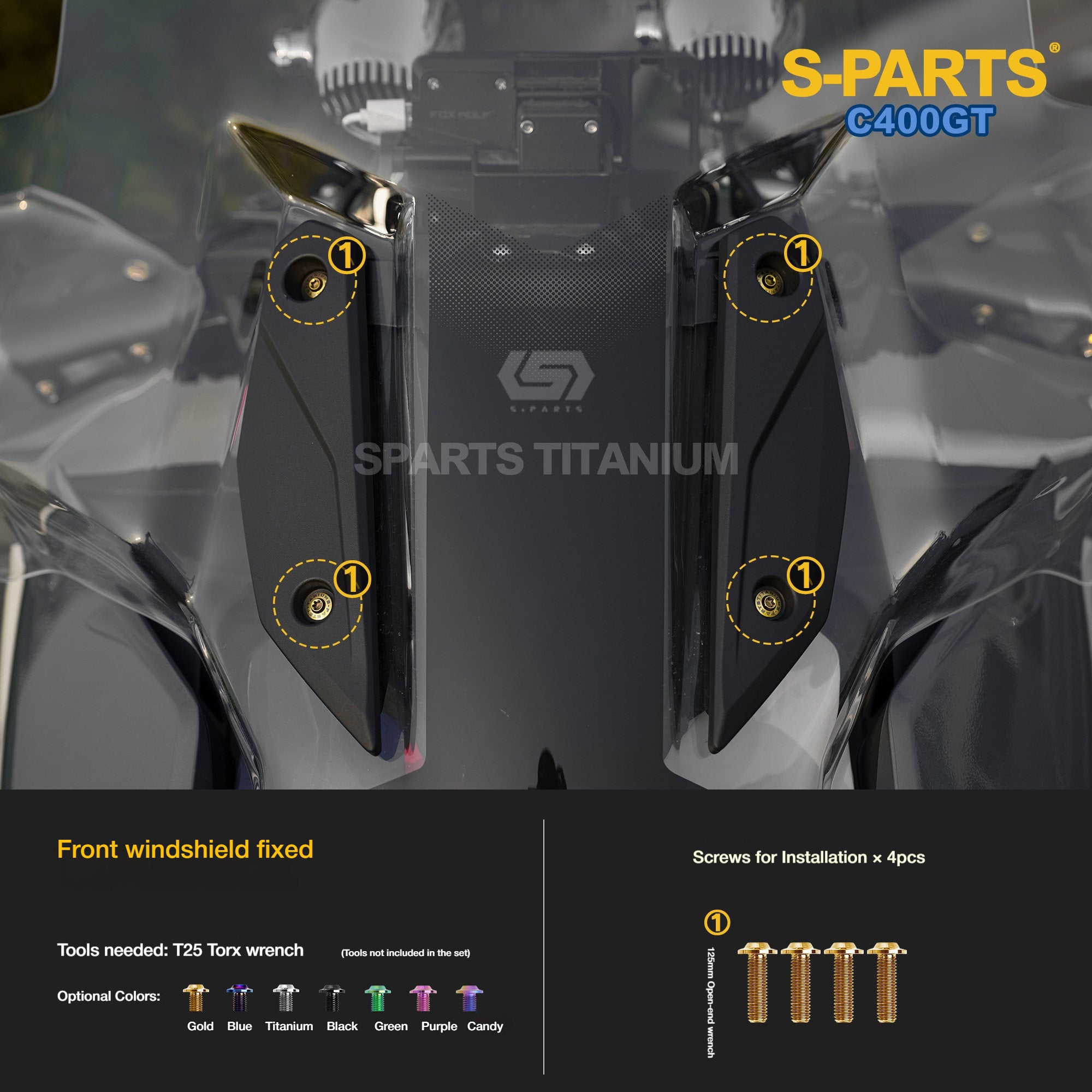 Titanium Alloy Bolts Compatible with BMW C400GT Motorcycle Upgrade Fasteners