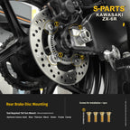 SPARTS Motorcycle Titanium Bolt Upgrade – S-Grade TC4 Bolt Kit for Kawasaki ZX-6R