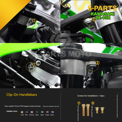 S-PARTS Grade 5 (TC4) Titanium Fasteners Kit for Kawasaki Ninja ZX-10R (2023)