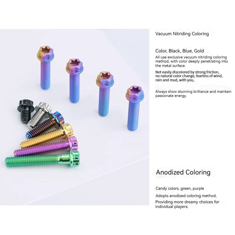 S-PARTS STAN M6 A3 Series TC4 Titanium Bolts – Standard Head Fasteners for Motorcycle & E-Motorcycle Upgrades