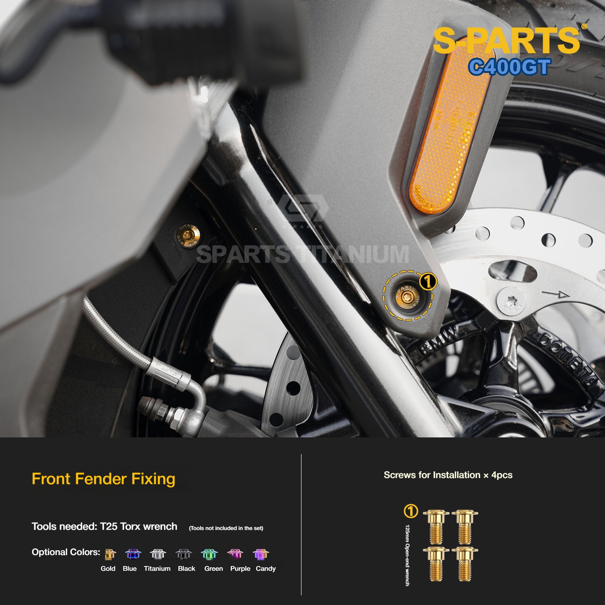 Titanium Alloy Bolts Compatible with BMW C400GT Motorcycle Upgrade Fasteners