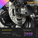 SPARTS Motorcycle Titanium Bolt Upgrade – S-Grade TC4 Bolt Kit for Kawasaki ZX-6R