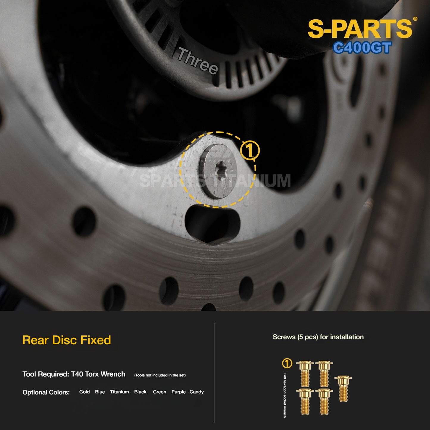 Titanium Alloy Bolts Compatible with BMW C400GT Motorcycle Upgrade Fasteners