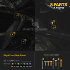 Titanium Alloy Bolts Compatible with BMW K1600B Motorcycle Upgrade Fasteners