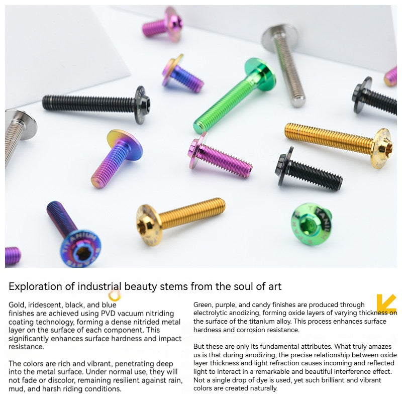 SPARTS A3 Series Titanium Bolt – Button Head M5 D12 – 650°C Forged – S-Grade TC4 Motorcycle Titanium Bolt Upgrade