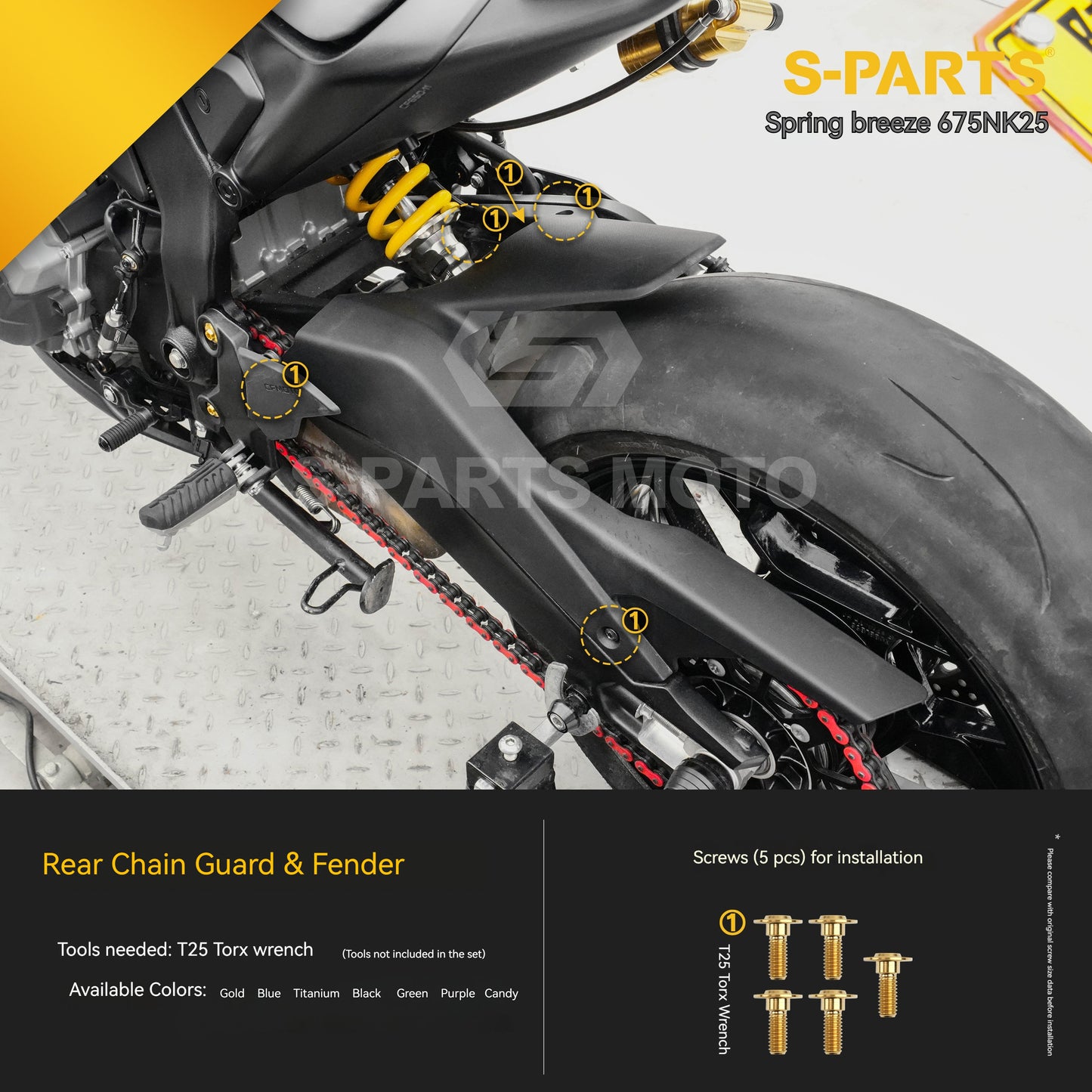 SPARTS Titanium Bolt Kit for CF Moto 675NK 2025 Motorcycle Upgrade