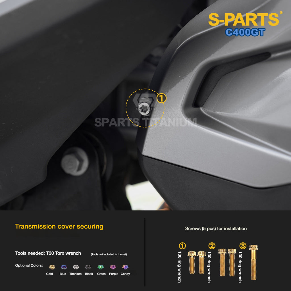 Titanium Alloy Bolts Compatible with BMW C400GT Motorcycle Upgrade Fasteners